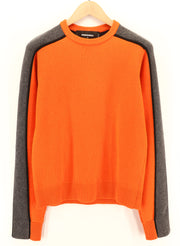 DSQUARED2 Women Jumper M Orange Pure Wool Long Sleeved Pullover Casual