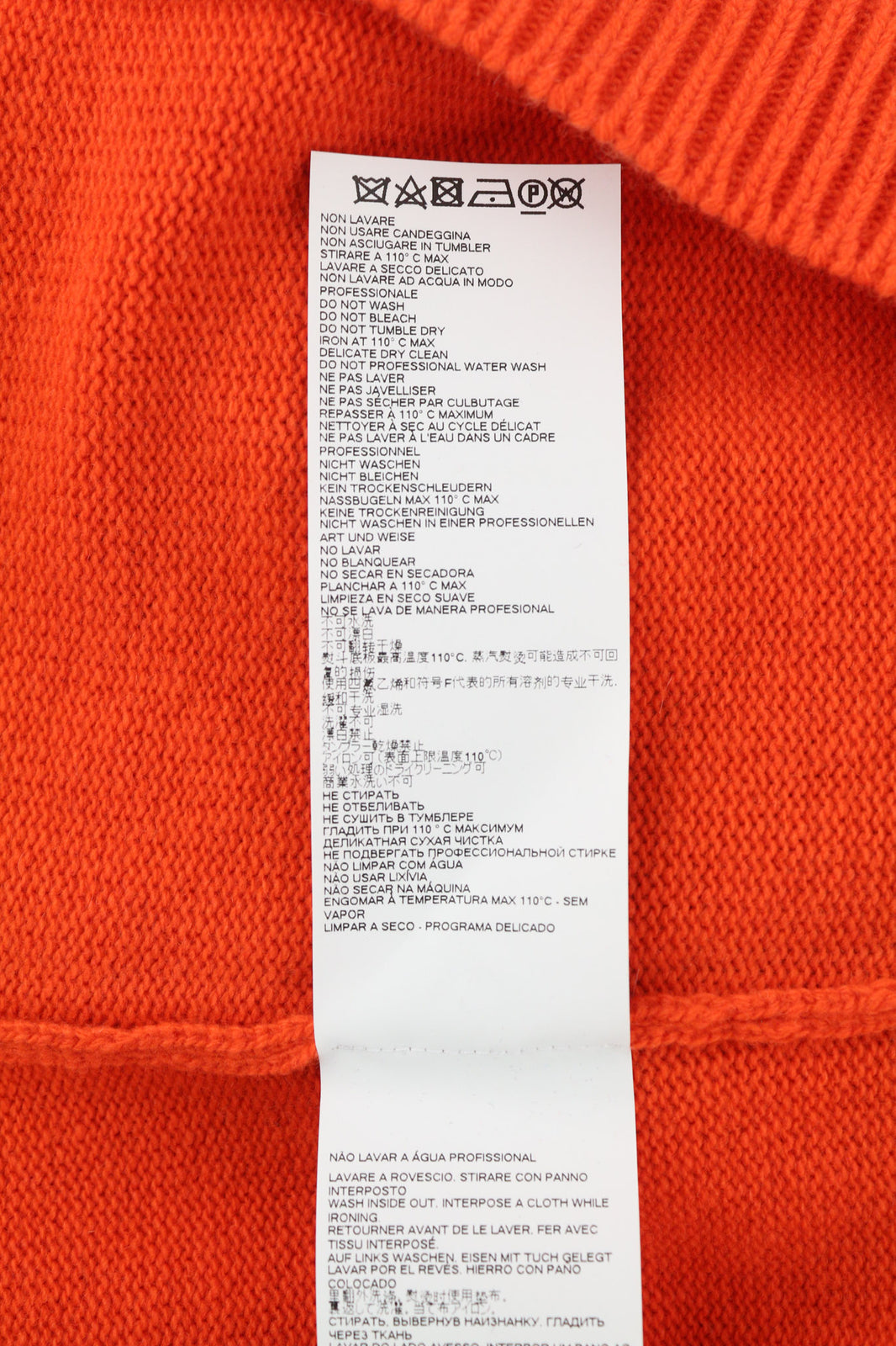 DSQUARED2 Women Jumper M Orange Pure Wool Long Sleeved Pullover Casual