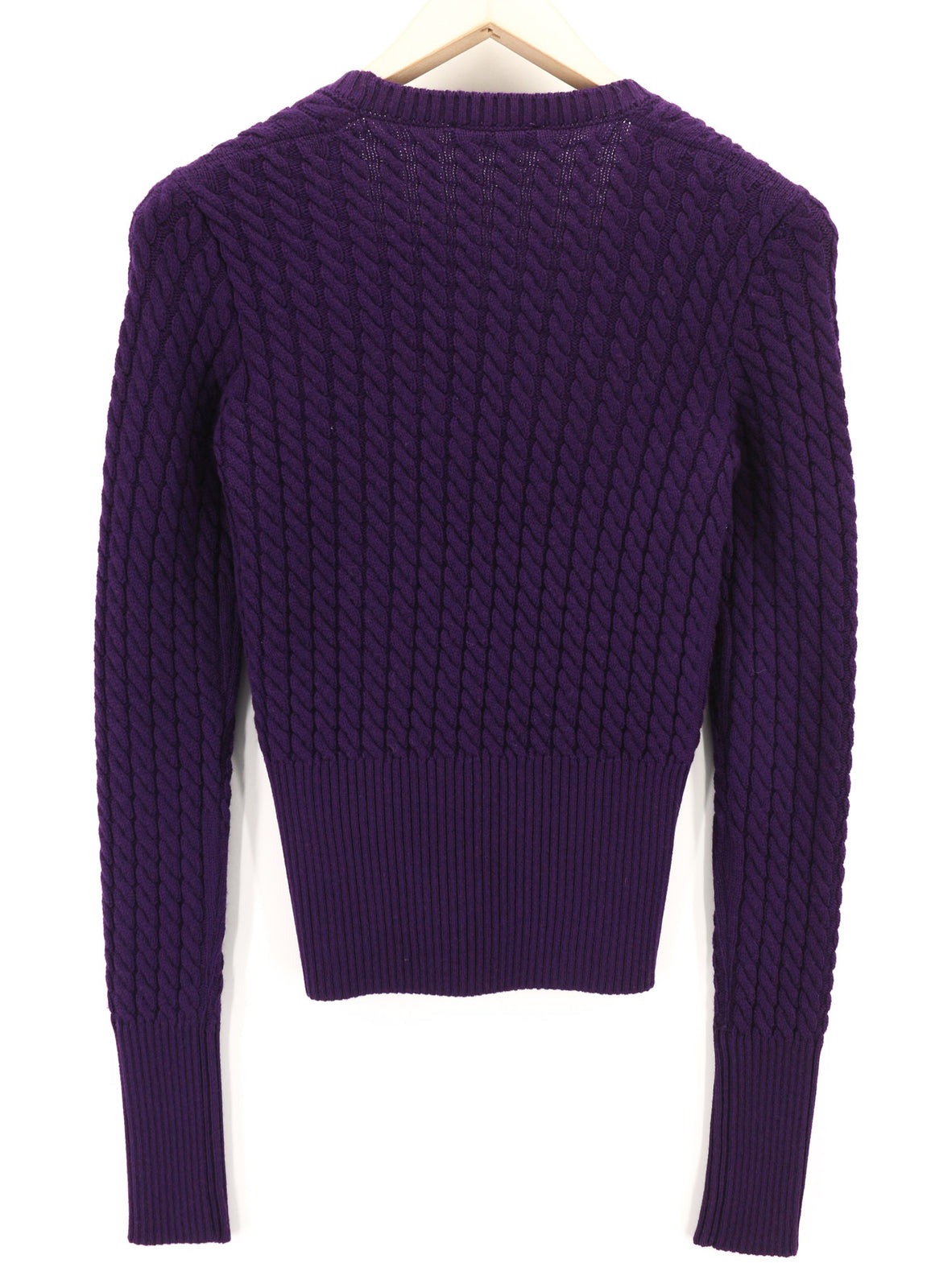 DSQUARED2 Women Jumper S Purple Knitted Pullover Long Sleeve Wool Cotton Blend