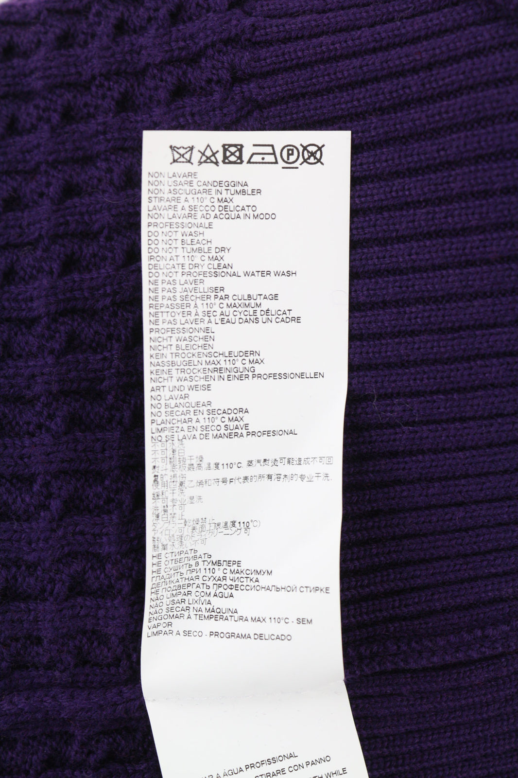 DSQUARED2 Women Jumper S Purple Knitted Pullover Long Sleeve Wool Cotton Blend