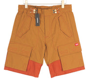 DIESEL P-Glary Men Shorts W32 Cargo Brown Elastic Waist Multi Pockets RRP€175
