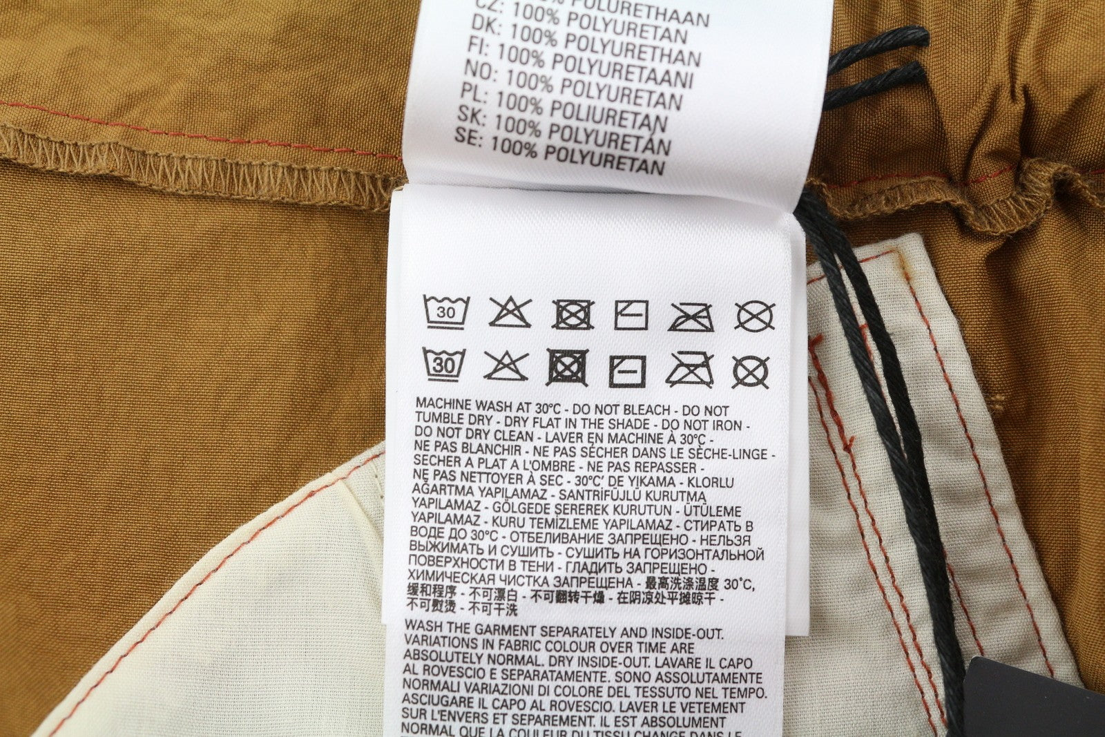 DIESEL P-Glary Men Shorts W32 Cargo Brown Elastic Waist Multi Pockets RRP€175