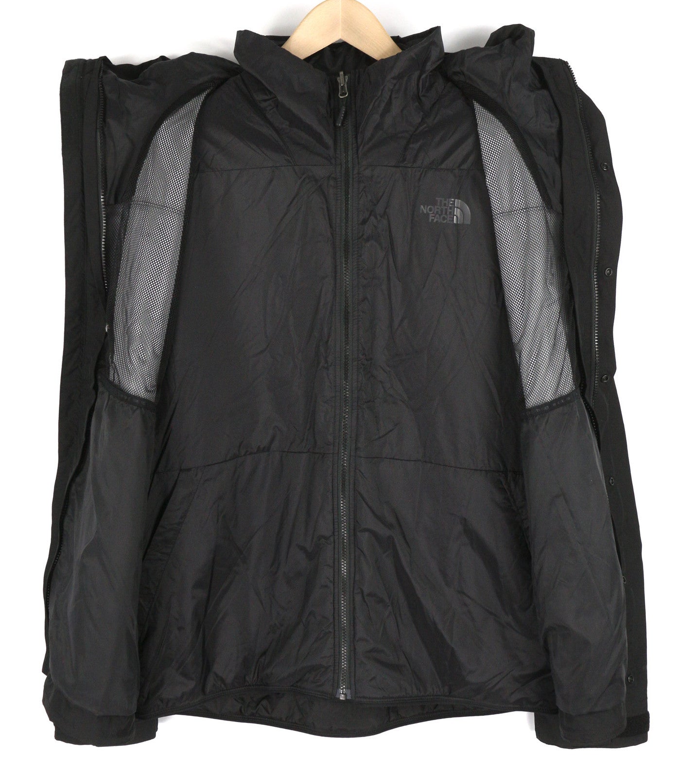 THE NORTH FACE Men Jacket XL Dryvent Removable Lining  Full Zip Black