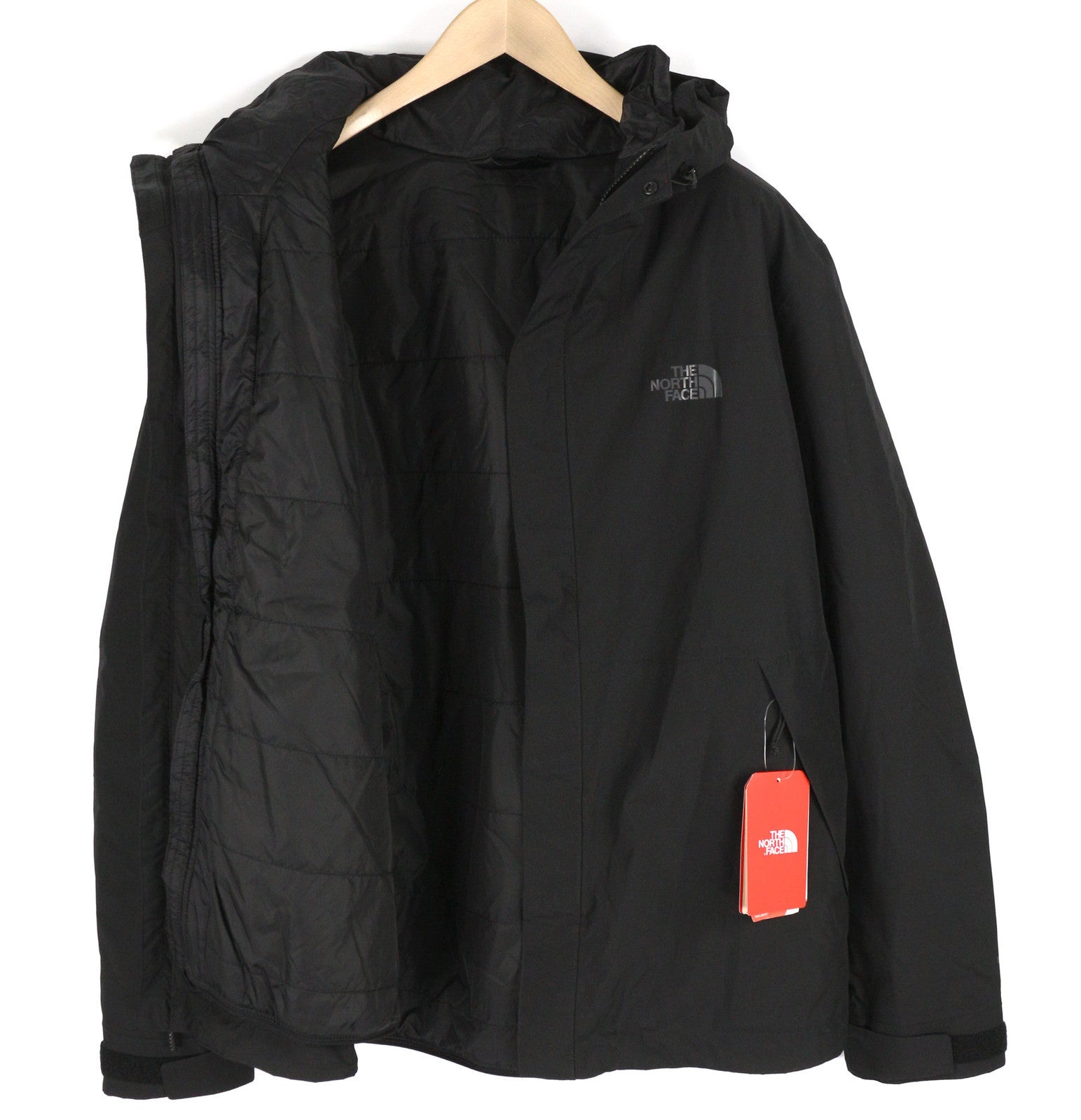 THE NORTH FACE Men Jacket XL Dryvent Removable Lining  Full Zip Black