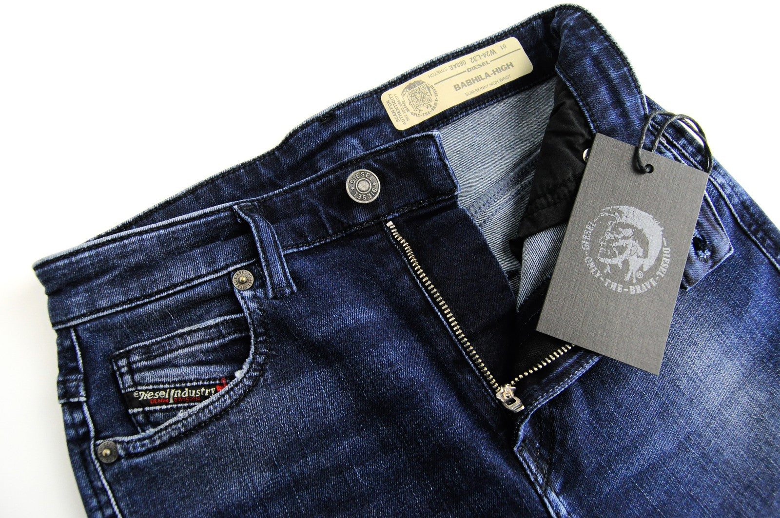 DIESEL Babhila-High 083AE Womens's Jeans W24 L32 Slim Skinny High Waist Zip Fly