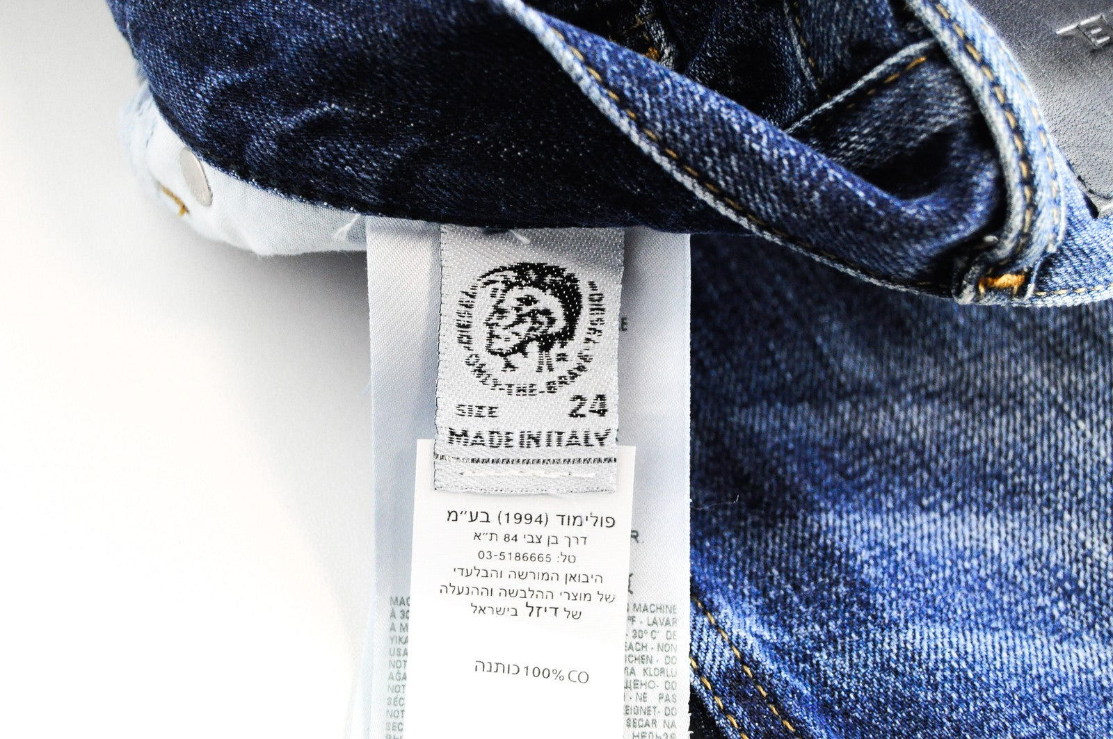 DIESEL Aryel 080AH W24 L30 Womens's Jeans Aged Straight  Ripped Blue