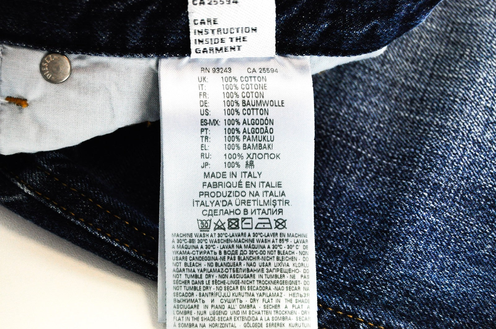 DIESEL Aryel 080AH W25 L30 Aged Look Ripped Blue  Womens's Straight Jeans