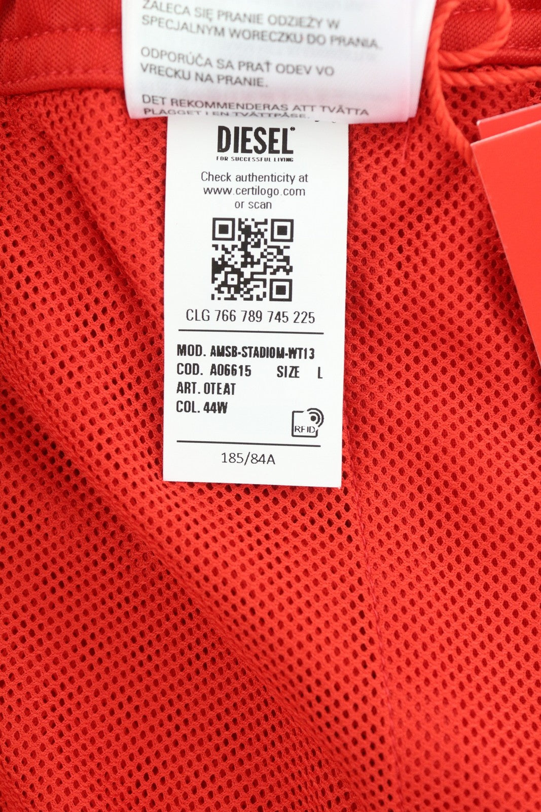 DIESEL Amsb-Stadiom-Wt13 Men Shorts L 55DSL Sports Track Drawstrings