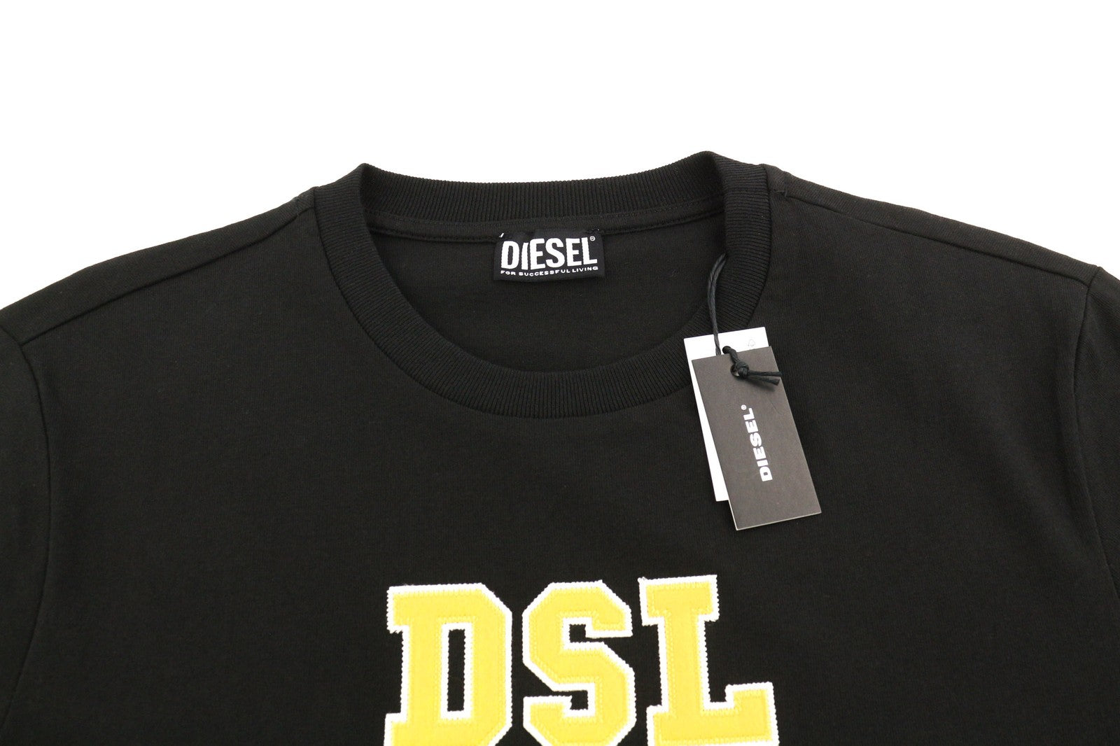 DIESEL T-Just-B85 Mens T-Shirt M Short Sleeve Crew Neck Tricot  Black RRP€80