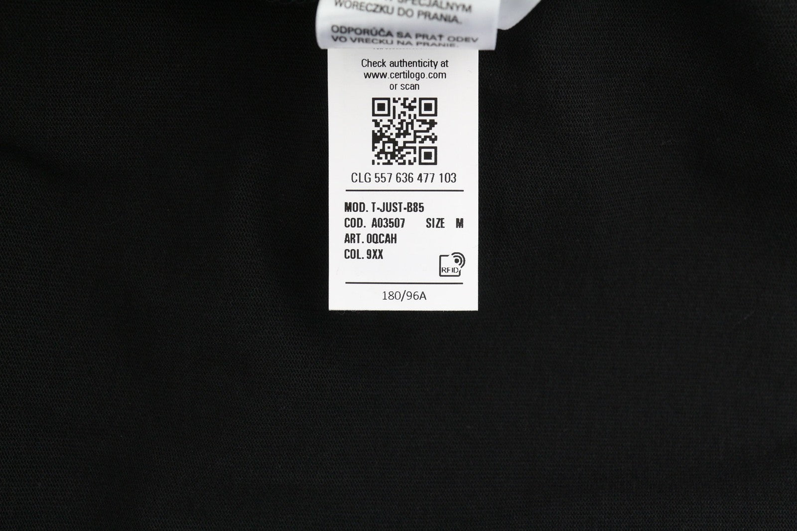 DIESEL T-Just-B85 Mens T-Shirt M Short Sleeve Crew Neck Tricot  Black RRP€80