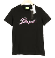 DIESEL T-Sily-K10 Womens T-Shirt XS Short Sleeve Crew Neck Tricot Black