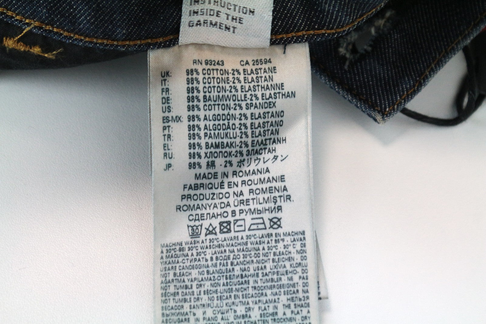 DIESEL D-Eetar 084ZU W27 L30 Carrot Fit Stretchy Blue Jeans Button Front Men