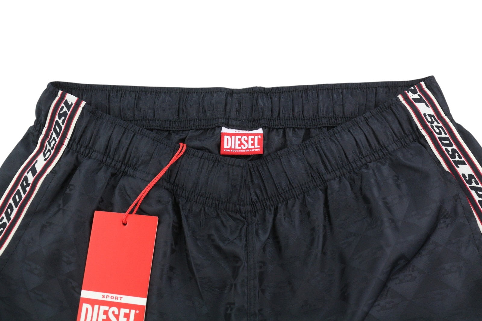 DIESEL Amwb-Stouk-Ht08 Men Shorts M 55DSL Sports Jacquard Elastic Waist RRP95