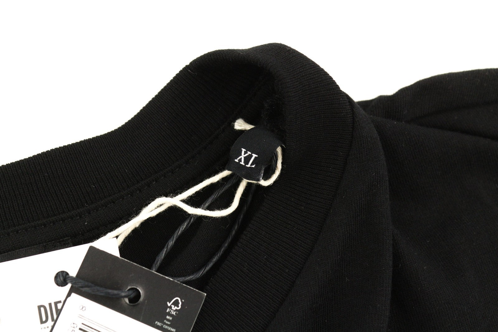 DIESEL T-Diegos-B10 Men T-Shirt XL Black Short Sleeve Crew Neck  Tricot