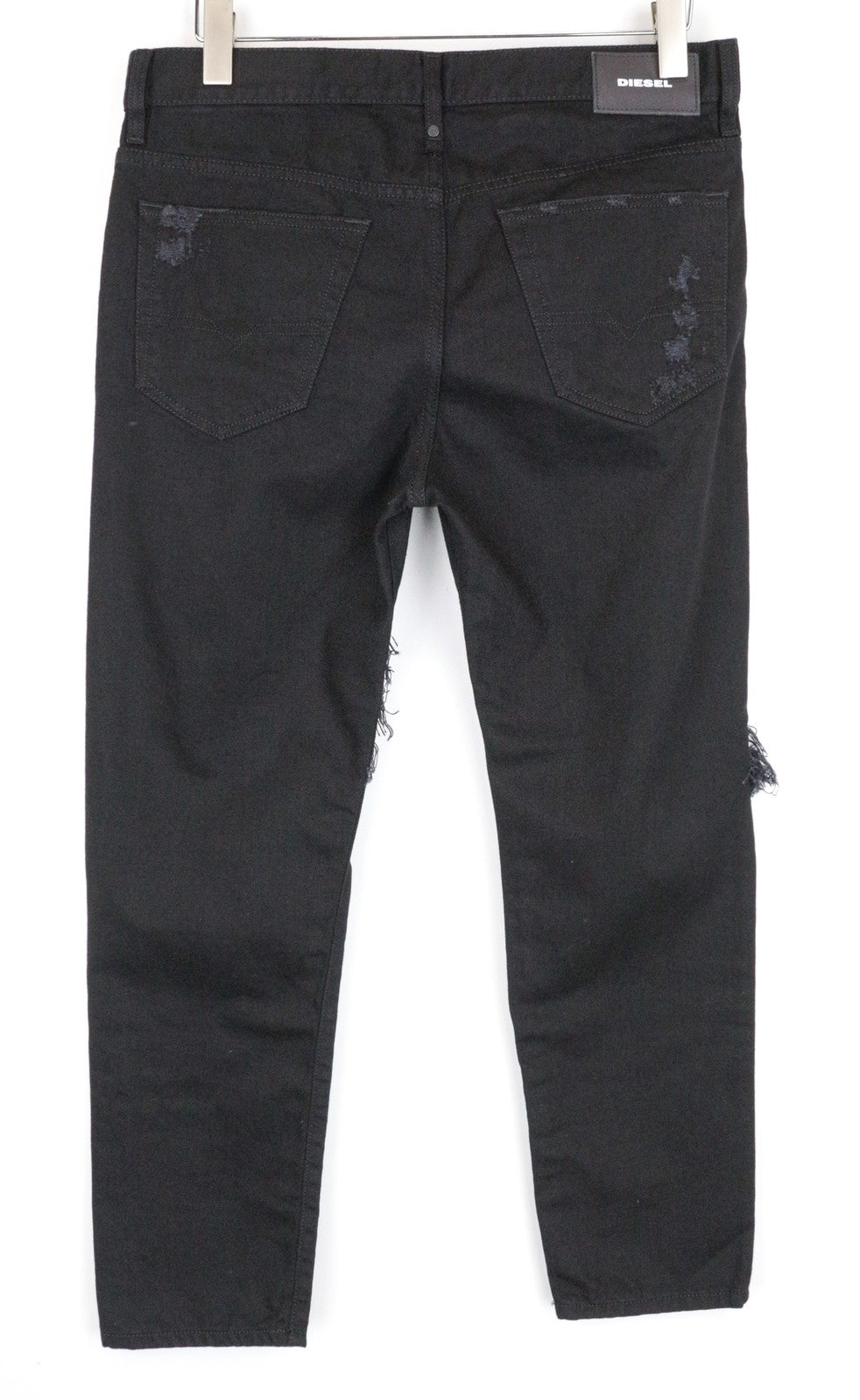 DIESEL Mharky 084WR W31 L30 Men's Non-Stretch Black Slim Skinny Ripped Denim