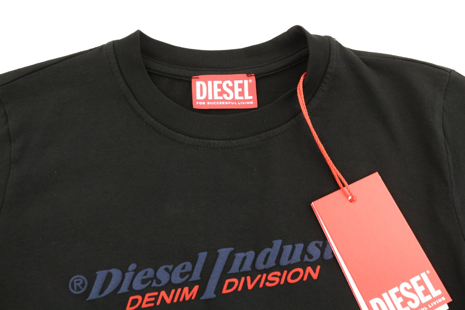 DIESEL T-Sli-Ind Womens T-Shirt 2XS Black Short Sleeve Collar Tricot RRP€90