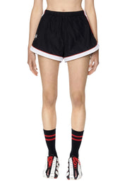 DIESEL Awwb-Eicy-Wt 12 Women Shorts L Black Elastic Waist Lined RRP€90