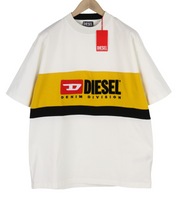 DIESEL T-Streap-Division Mens T-Shirt L Short Sleeve Crew White RRP€150
