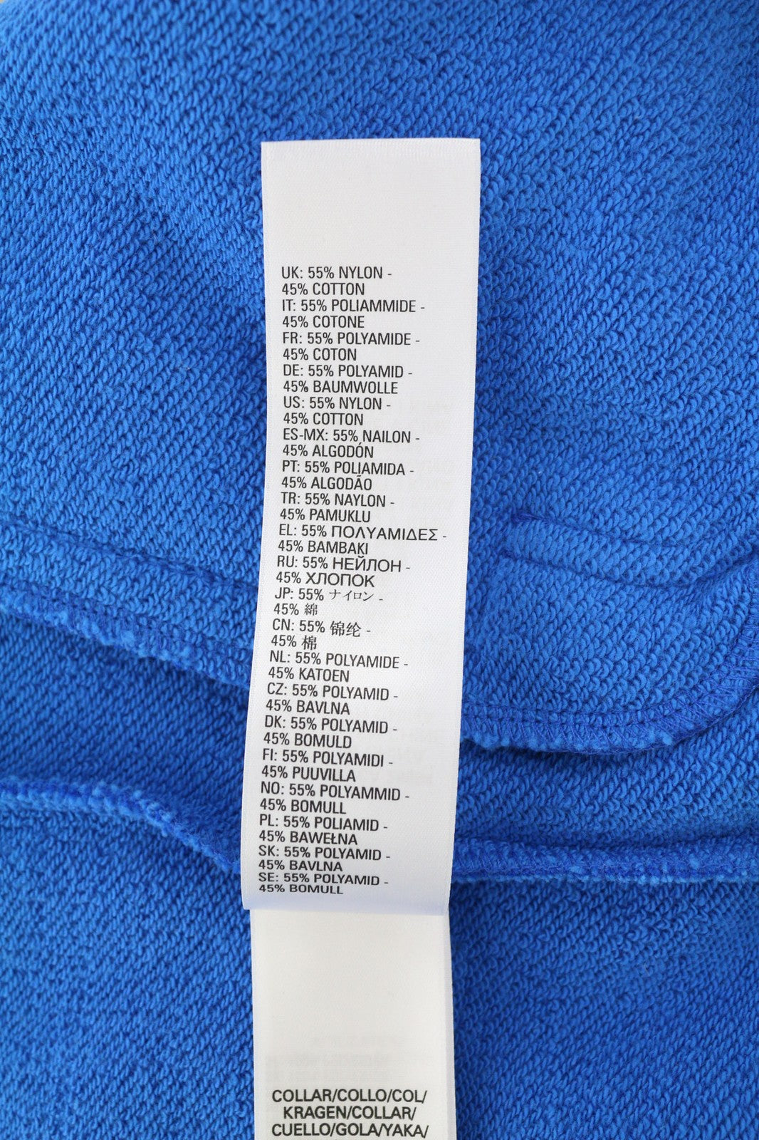 DIESEL S-Bolin Mens Sweatshirt M Short Sleeve Snap Buttons  Neck Blue RRP€175