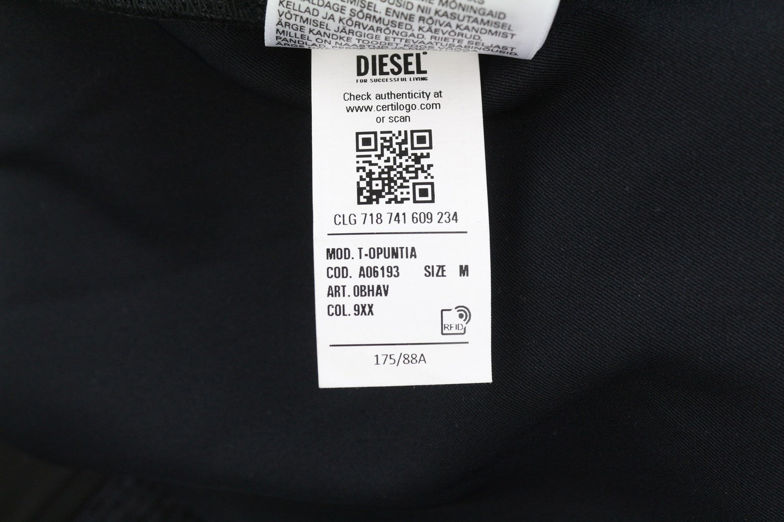 DIESEL T-Opuntia Womens Jacket M Black Bomber Full Zip Patch Pocket RRP€250