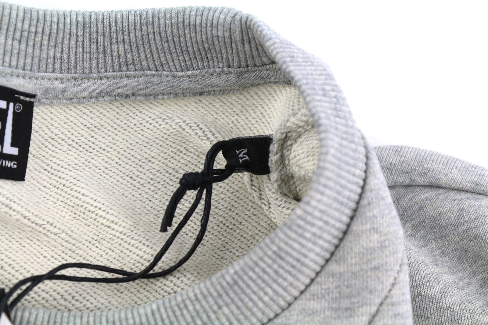 DIESEL S-Girk-Cuty Mens Sweatshirt M Melange Grey Pullover Crew Neck RRP€125