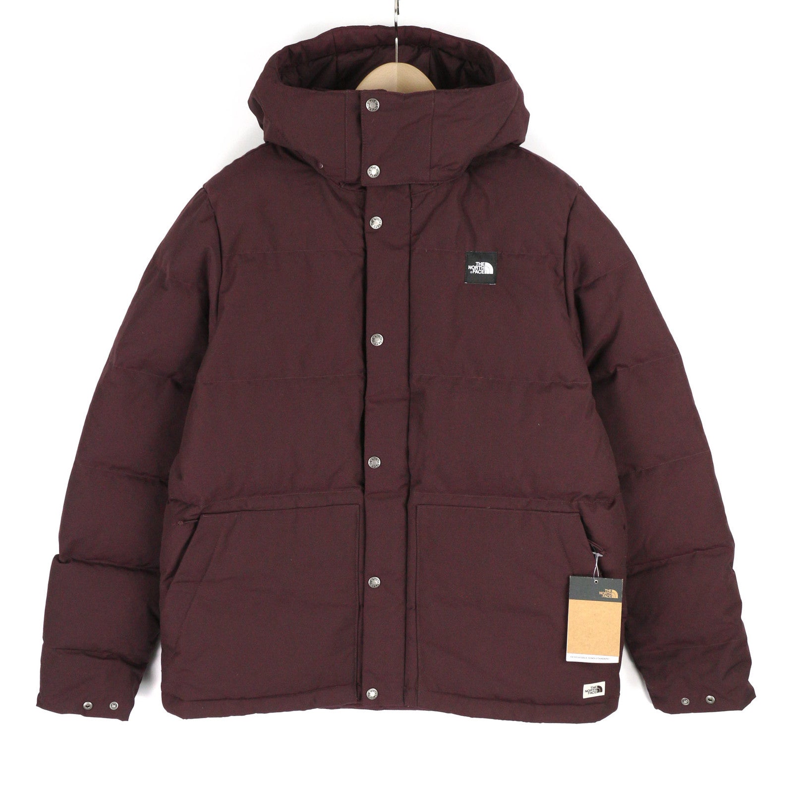 THE NORTH FACE Box Canyon Women Jacket L 550 Down Insulated Quilted Burgundy