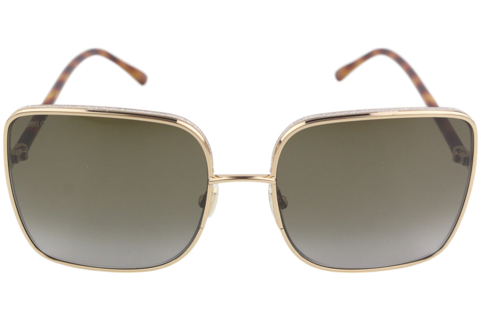 JIMMY CHOO Aliana/S Women Sunglasses ONE SIZE Tinted Shiny Gold Tone RRP€349