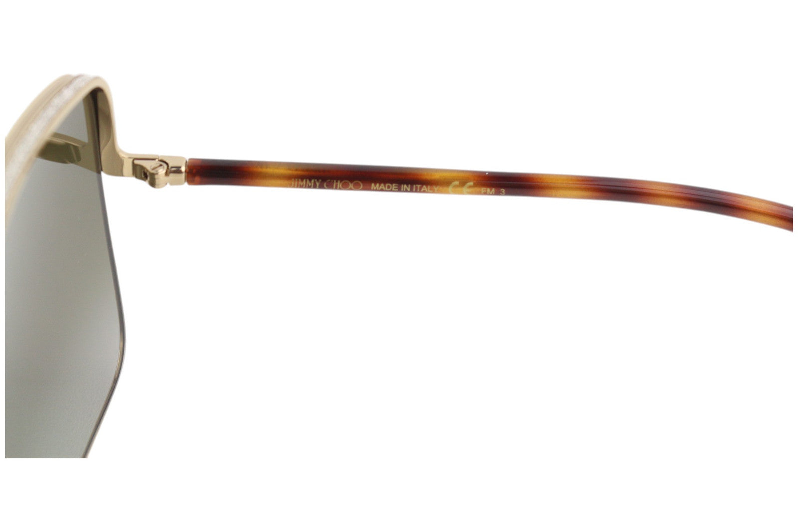 JIMMY CHOO Aliana/S Women Sunglasses ONE SIZE Tinted Shiny Gold Tone RRP€349