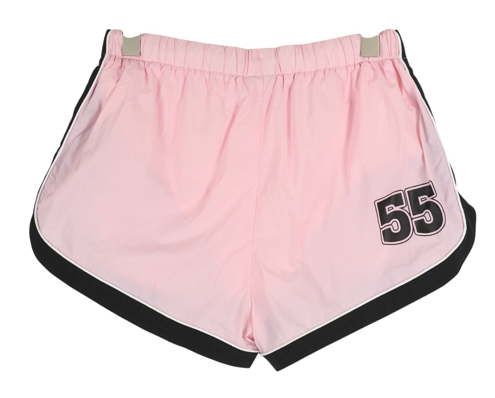 DIESEL Awwb-Eicy-Wt 12 Women Shorts L Pink Elastic Waist Lined Logo RRP€90 Black