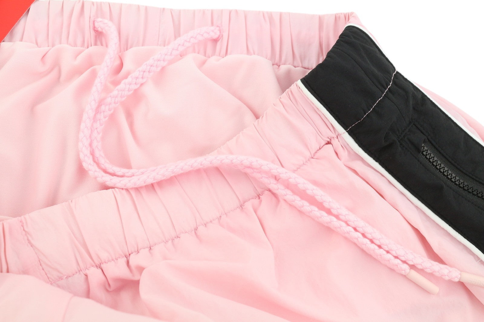 DIESEL Awwb-Eicy-Wt 12 Women Shorts L Pink Elastic Waist Lined Logo RRP€90 Black