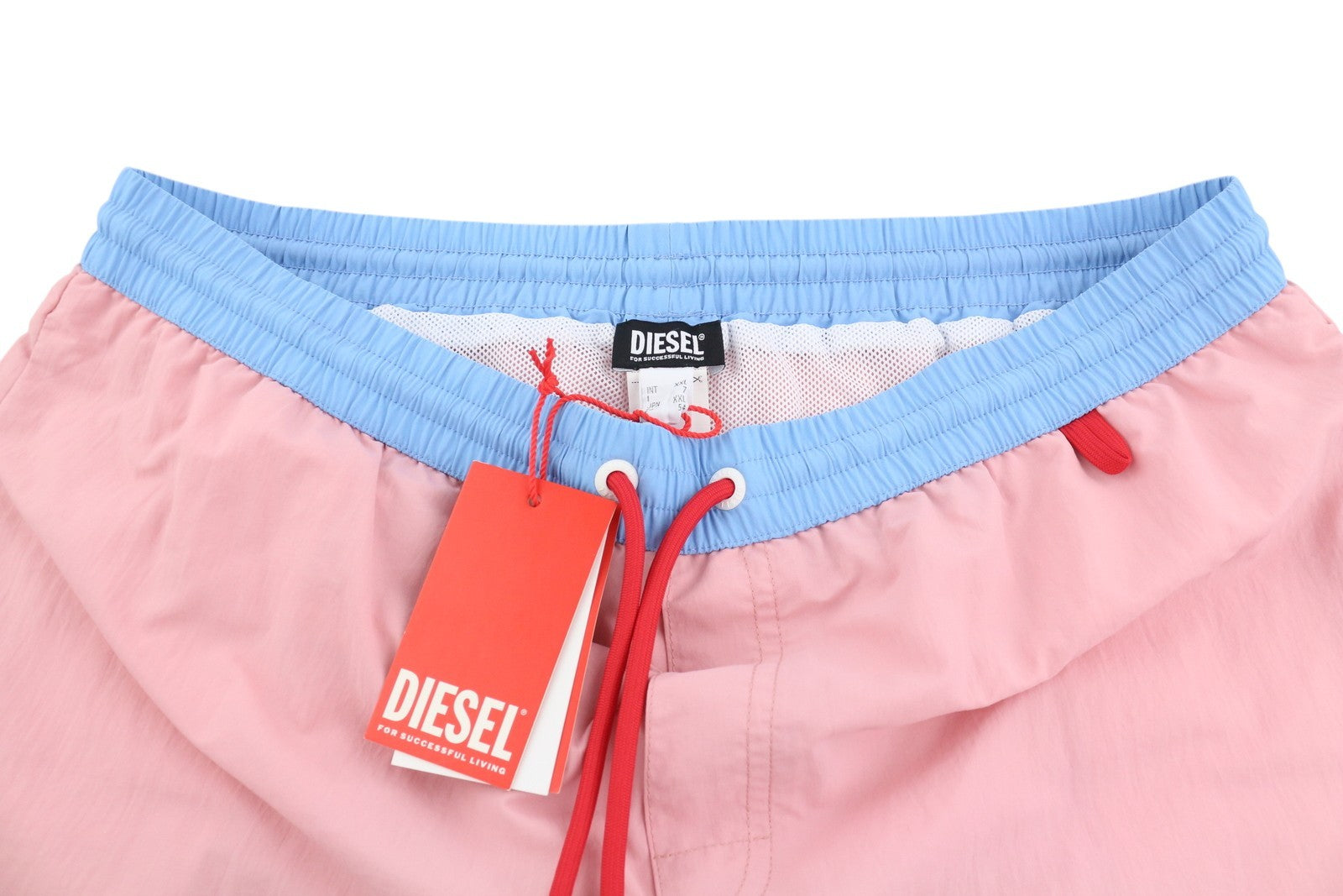 DIESEL Bmbx-Wave-B Men Swimwear 2XL Mesh Lined Drawstrings Waist Swimpool Beach