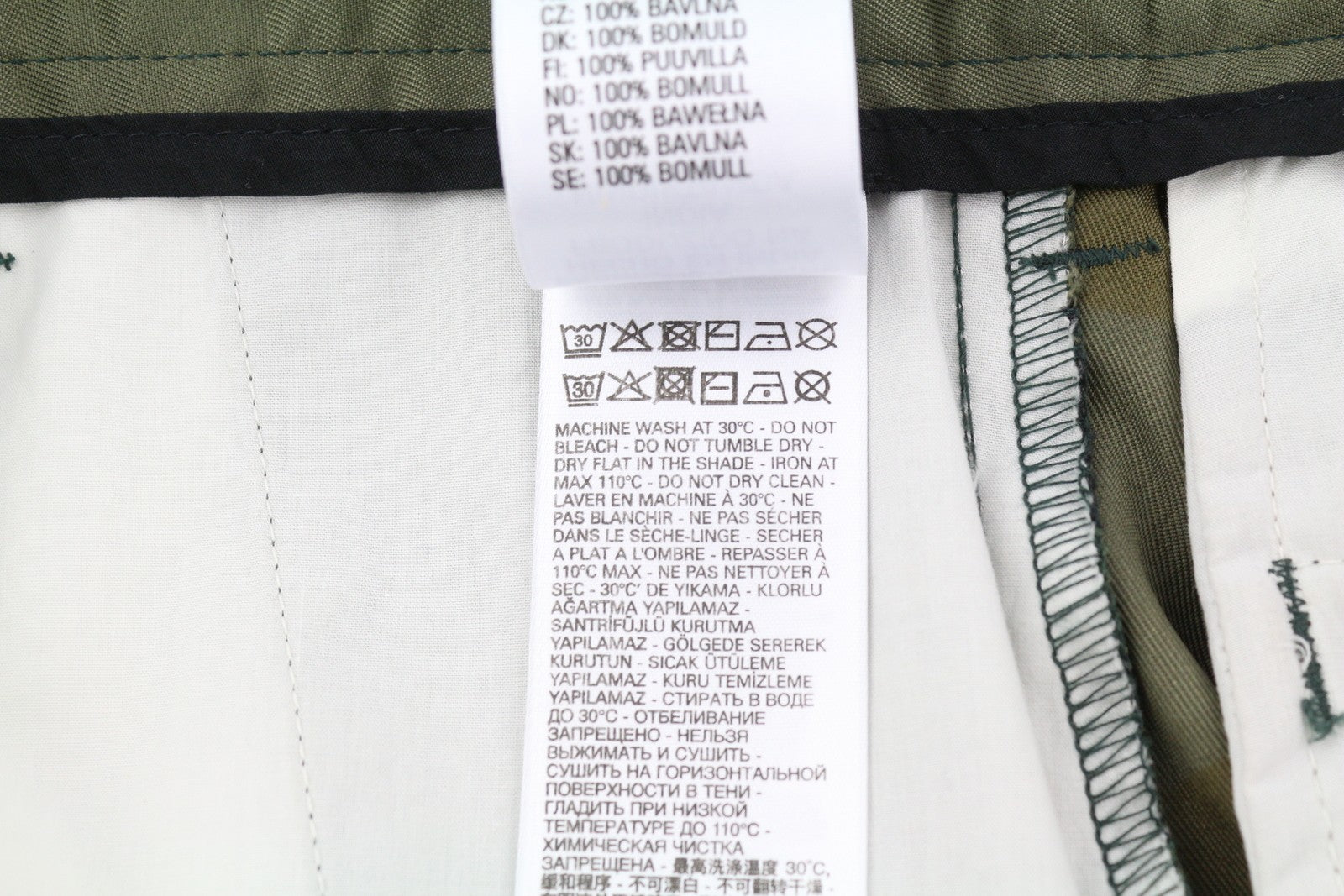 DIESEL P-Berti-C Men Shorts W31 Camouflage Zip Fly Multi Pockets Logo RRP€150