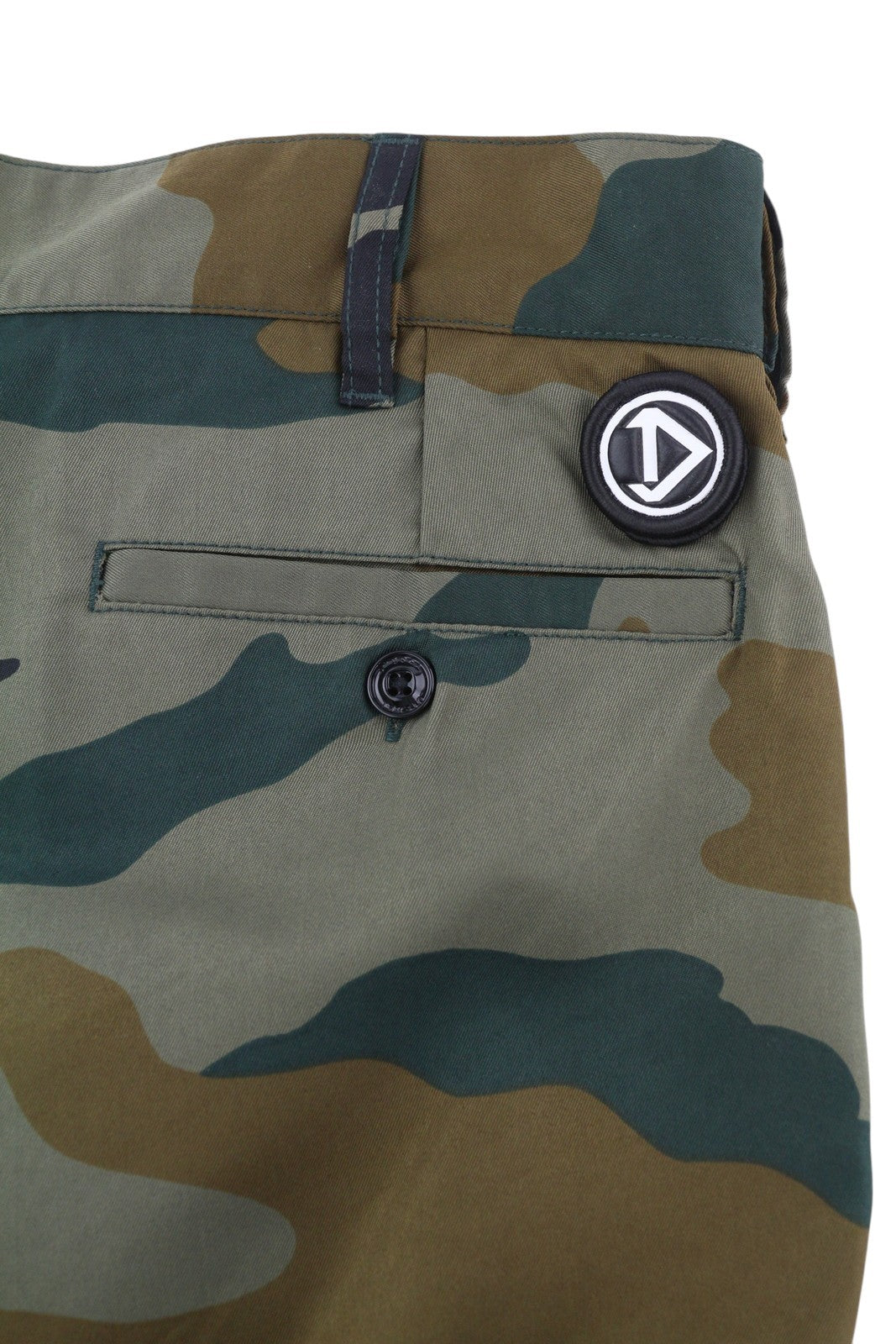 DIESEL P-Berti-C Men Shorts W31 Camouflage Zip Fly Multi Pockets Logo RRP€150