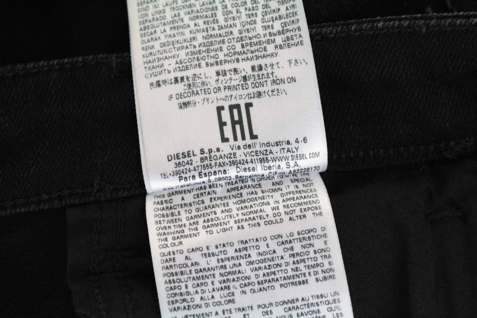 DIESEL Babhila-High 084ZN W24 L30 Women Stretch Black Cotton Slim Skinny Jeans