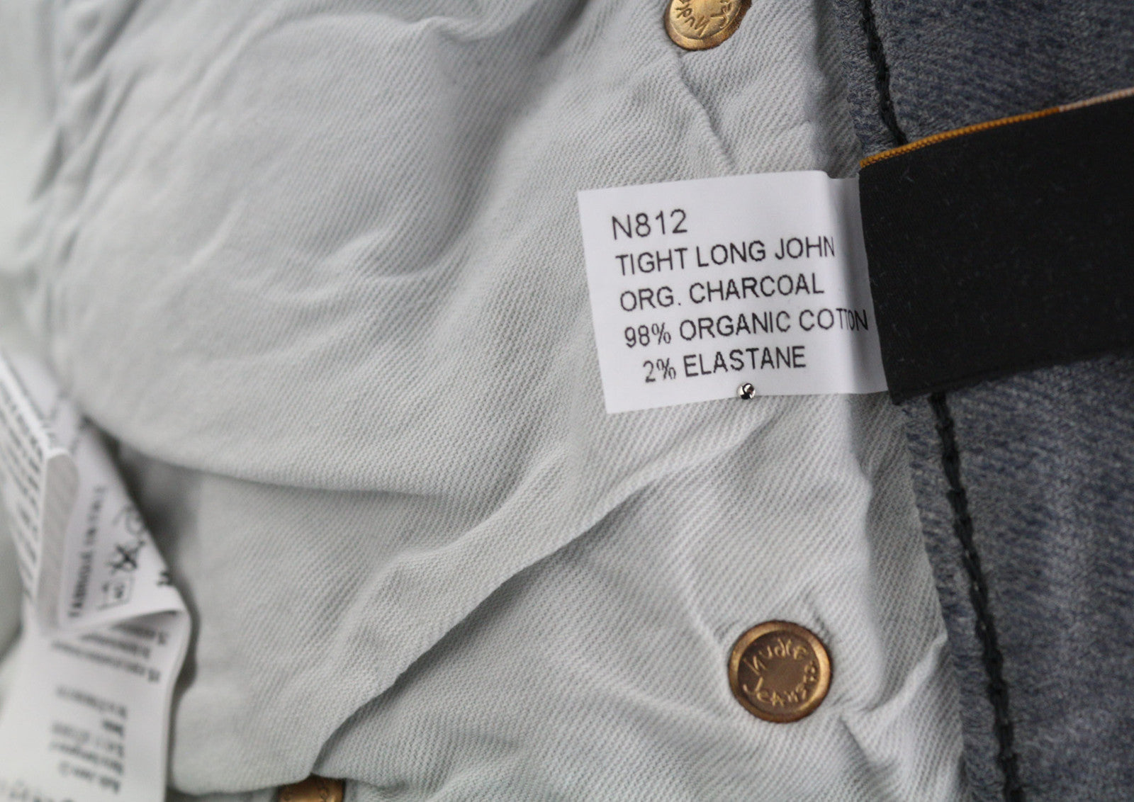 NUDIE JEANS Tight Long John Women Jeans W27/L32 Organic Charcoal Slim Leg Denim