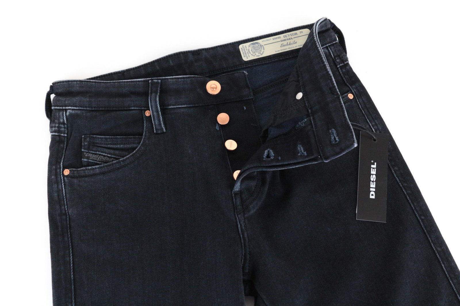 DIESEL Babhila 084NX W25 L30 Women's Blue Cotton Stretch Jeans Slim Skinny Fit