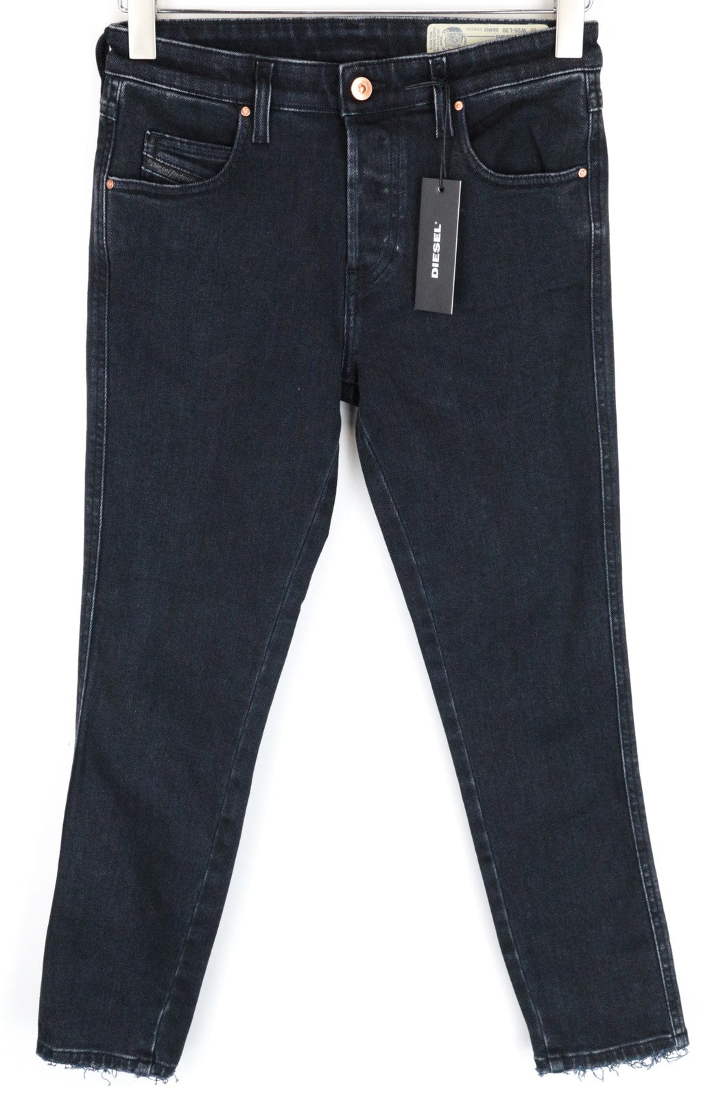 DIESEL Babhila 084NX W26 L34 Women's Blue Cropped Jeans Slim Skinny Cotton Fit