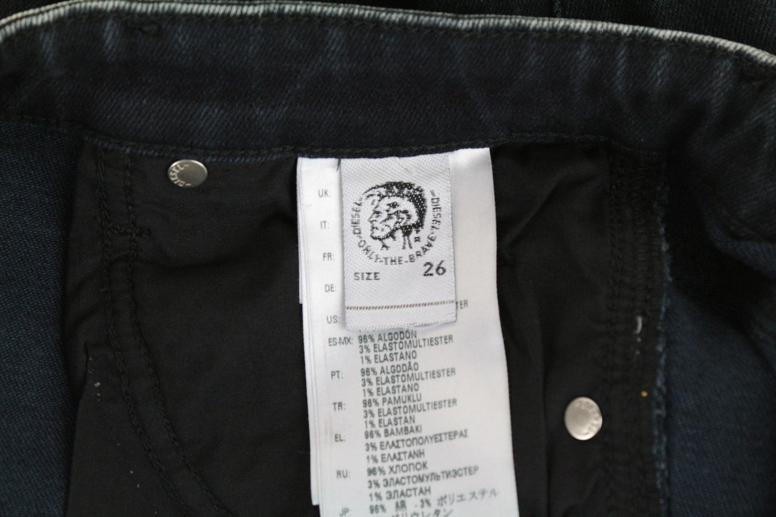 DIESEL Babhila 084NX W26 L34 Women's Blue Cropped Jeans Slim Skinny Cotton Fit