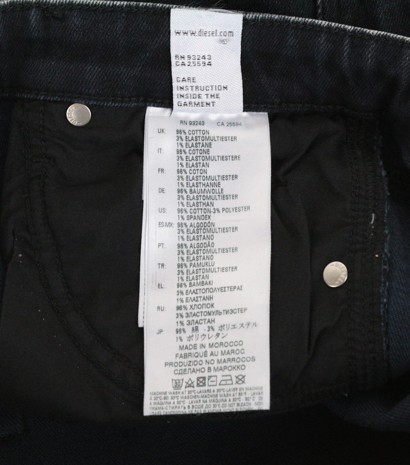 DIESEL Babhila 084NX W26 L34 Women's Blue Cropped Jeans Slim Skinny Cotton Fit