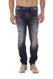 DIESEL Thavar-Ne 0607U Men Jeans W28 Jogg Sweat Ripped Distress Blue RRP200