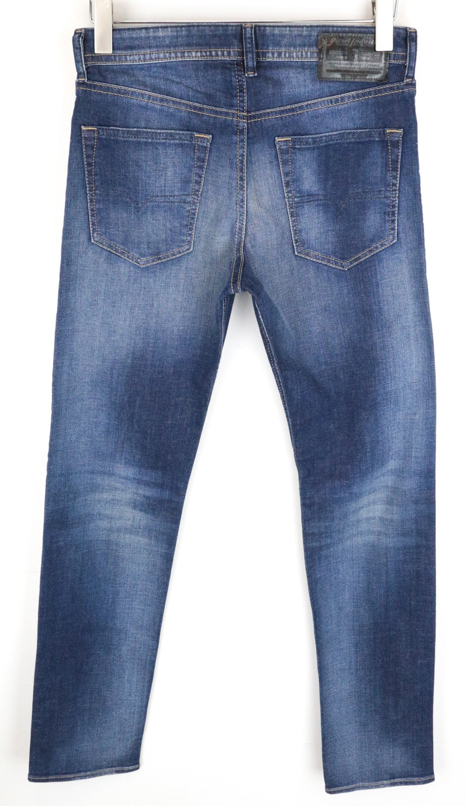 DIESEL Buster 084GR W28 L32 Men's Washed Blue Slim Tapered Cotton Fit Jeans