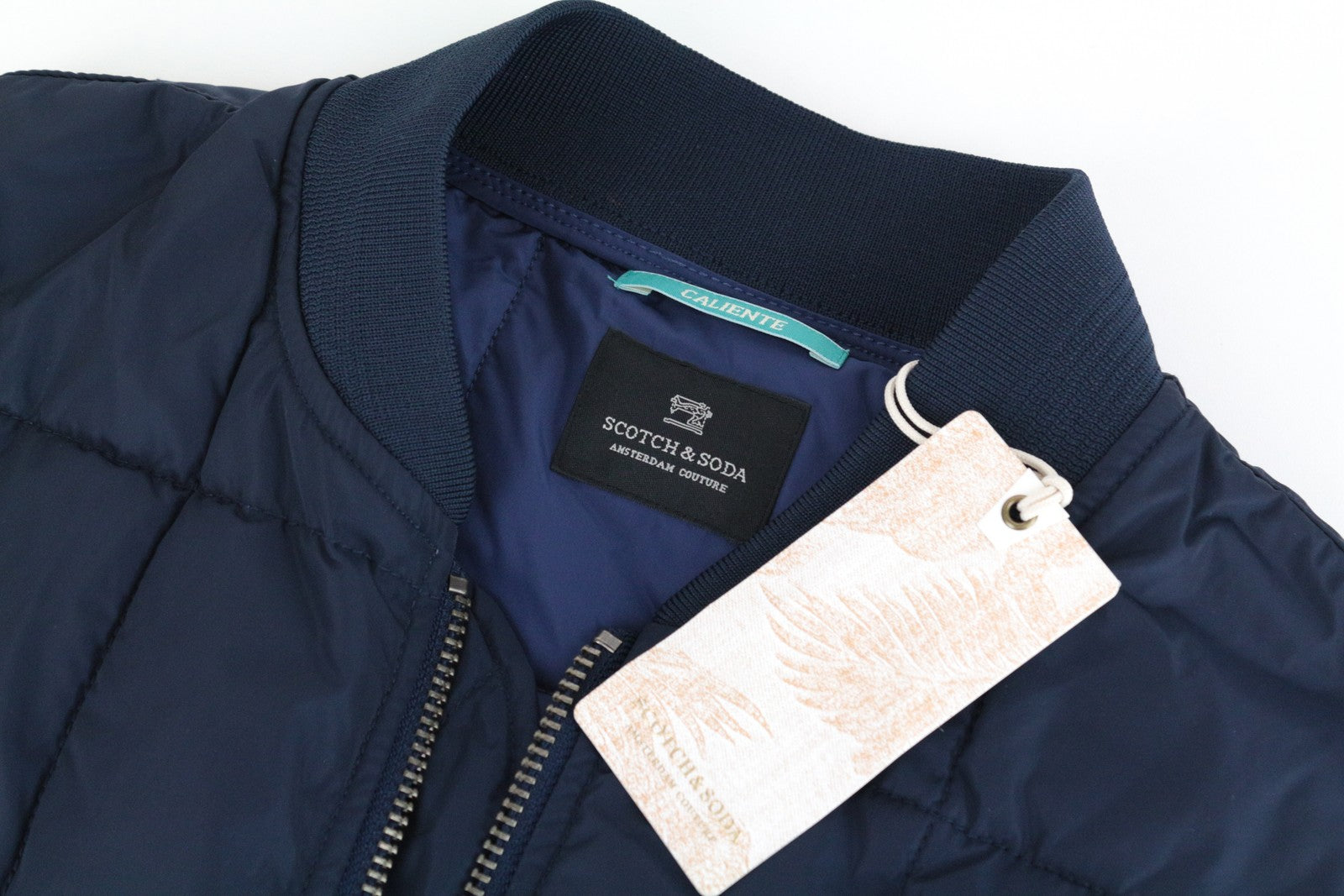 SCOTCH & SODA Ams Couture Men's Waistcoat S Blue Padded Lined Sleeveless Gilet