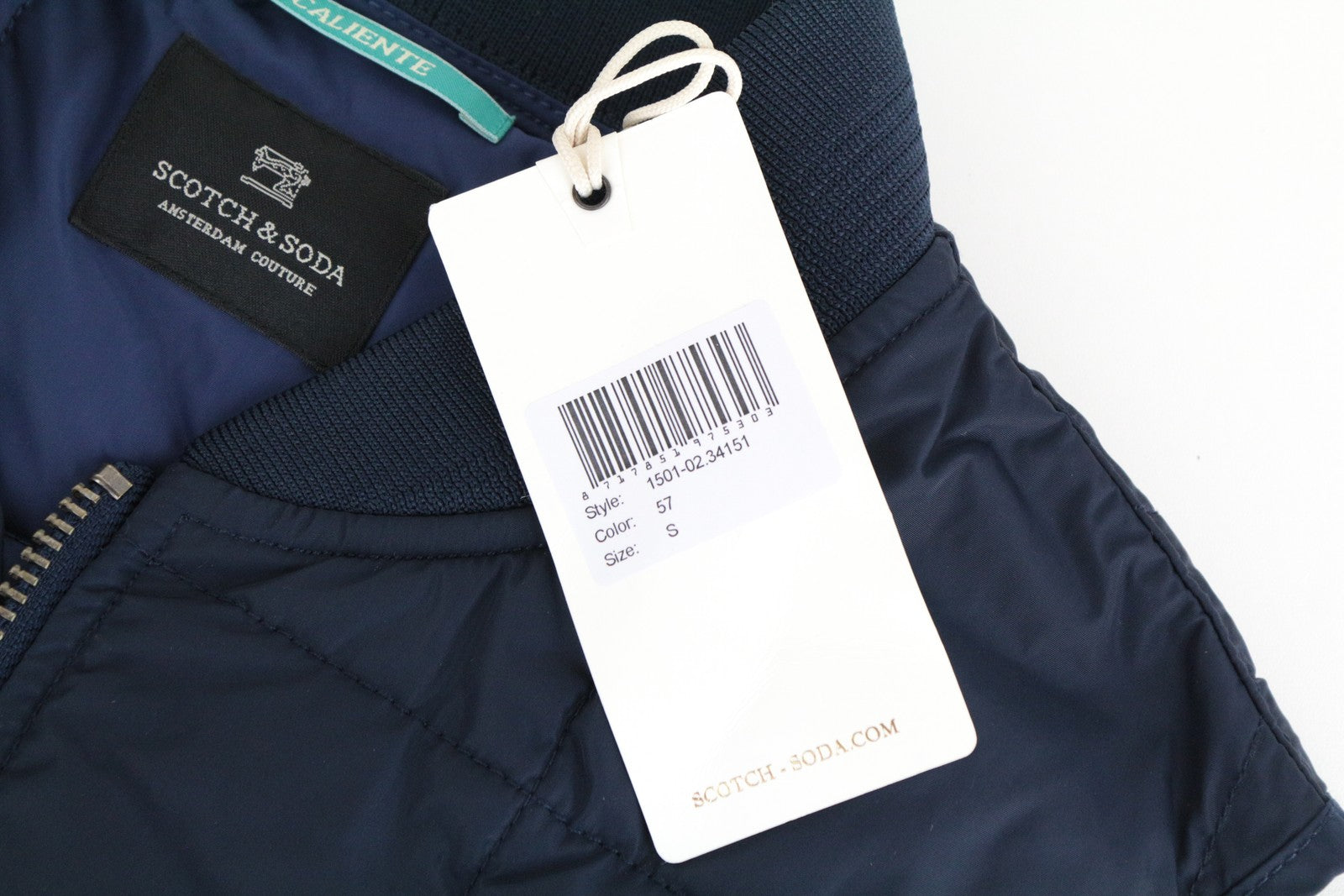 SCOTCH & SODA Ams Couture Men's Waistcoat S Blue Padded Lined Sleeveless Gilet