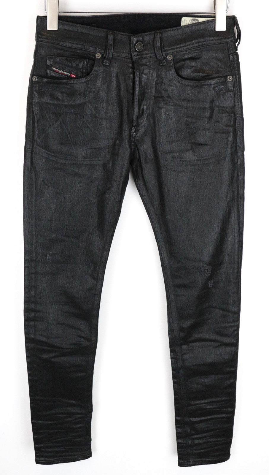 DIESEL Sleenker-X-SP1 0091F W28 L30 Men's Skinny Blue Coated Jeans RRP€300