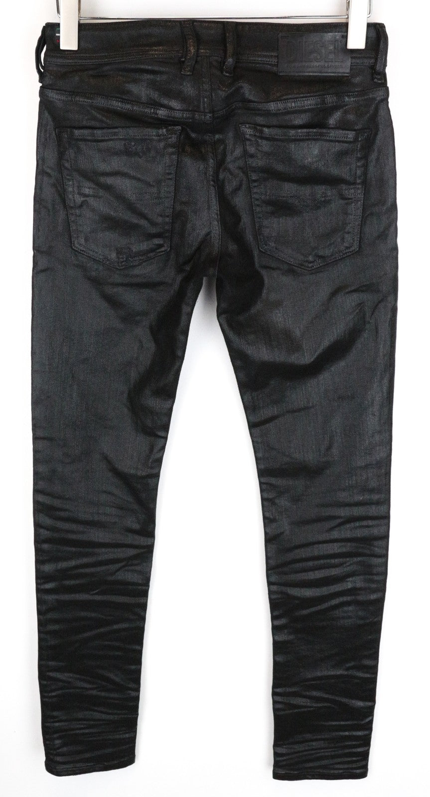 DIESEL Sleenker-X-SP1 0091F W28 L30 Men's Skinny Blue Coated Jeans RRP€300