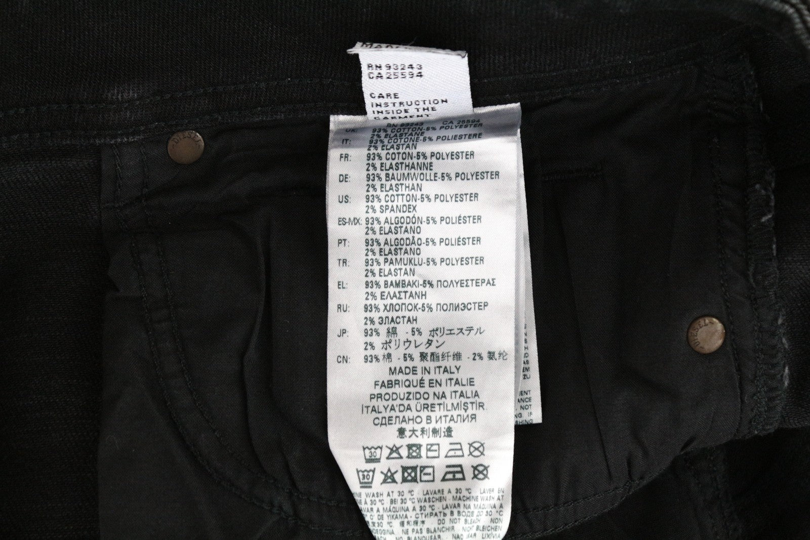 DIESEL Sleenker-X-SP1 0091F W28 L30 Men's Skinny Blue Coated Jeans RRP€300