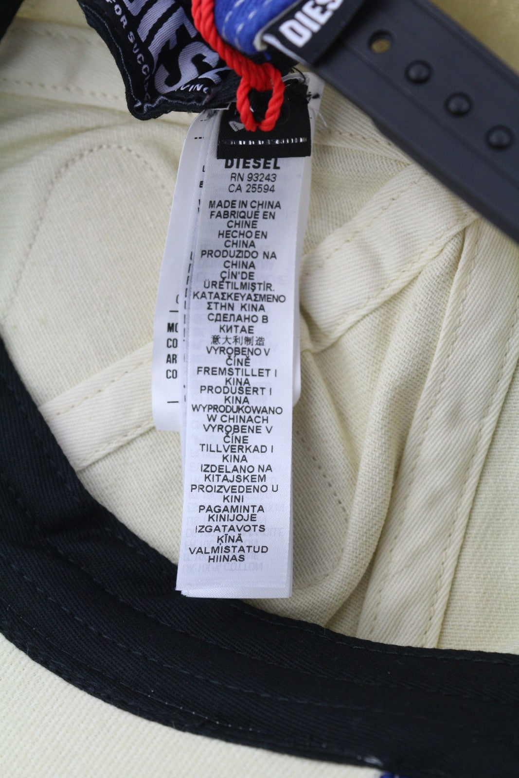 DIESEL C-Pavel Men Cap OS White Baseball Power Station Patches Casual Unisex