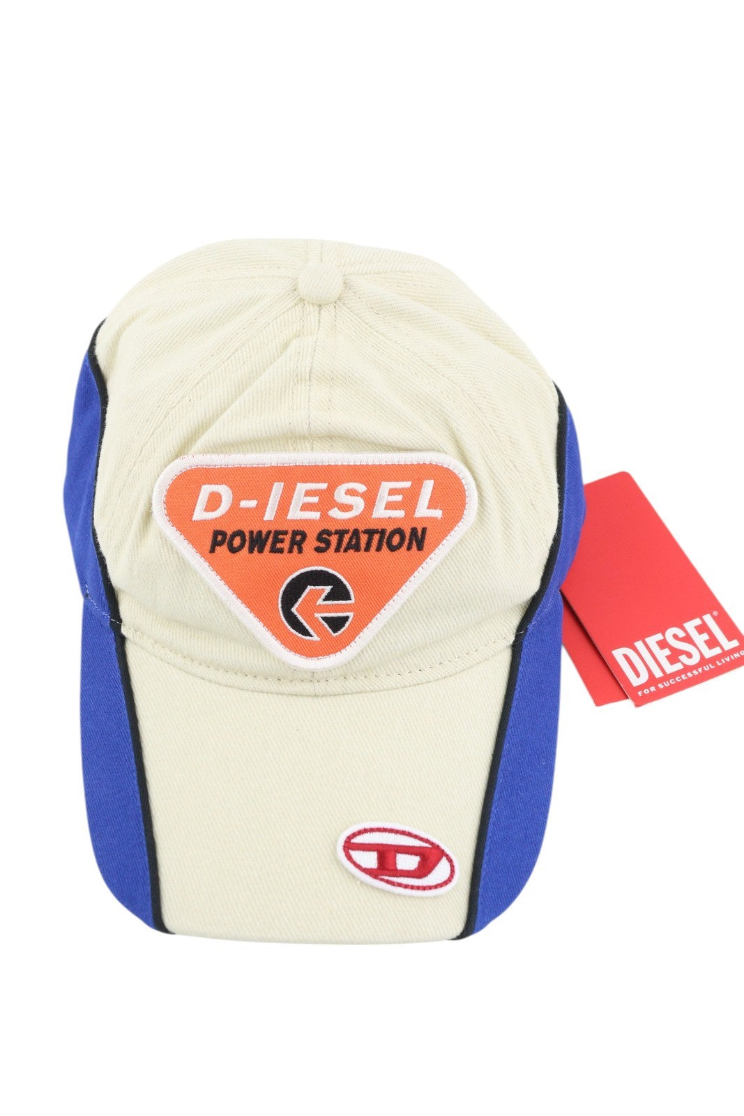 DIESEL C-Pavel Men Cap OS White Baseball Power Station Patches Casual Unisex
