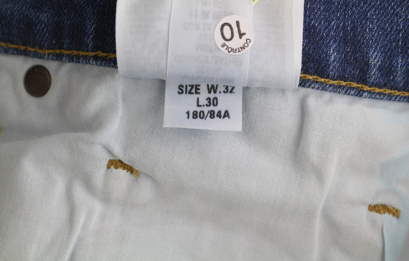 DIESEL D-Mihtry 009NF Men Jeans W32/L30 Straight Stretch Buttoned Washed Denim