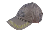 DIESEL C-Rick Men Cap OS Mid Grey Baseball Nylon Front Logo Lined Casual Unisex